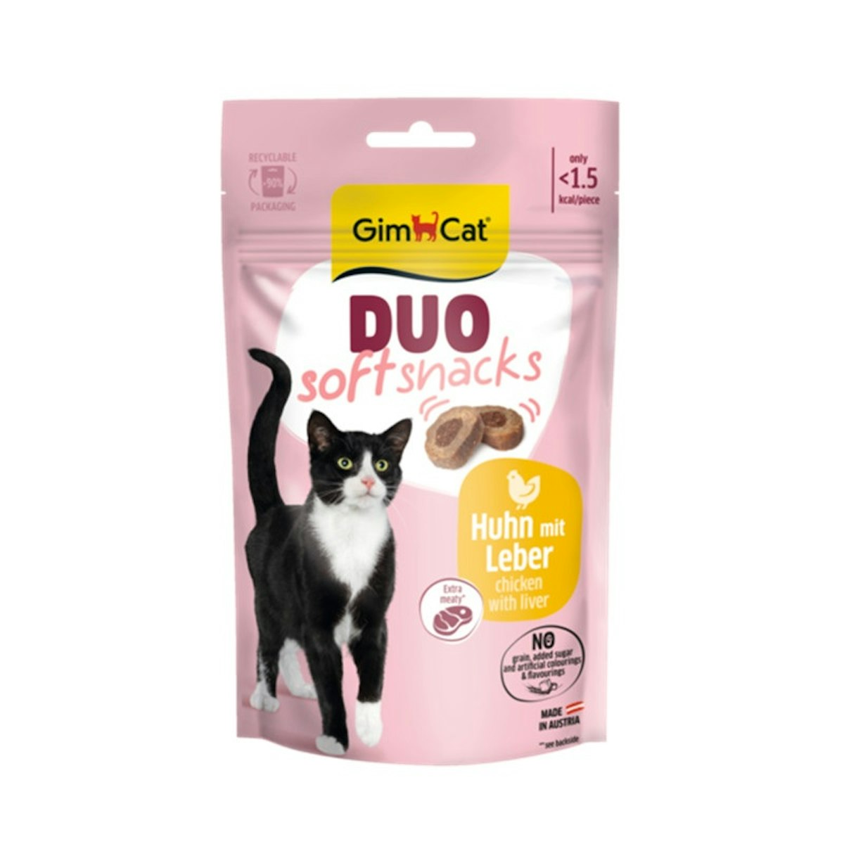 GimCat 50g Duo Soft Katzensnack 12 x 50 Gramm Huhn