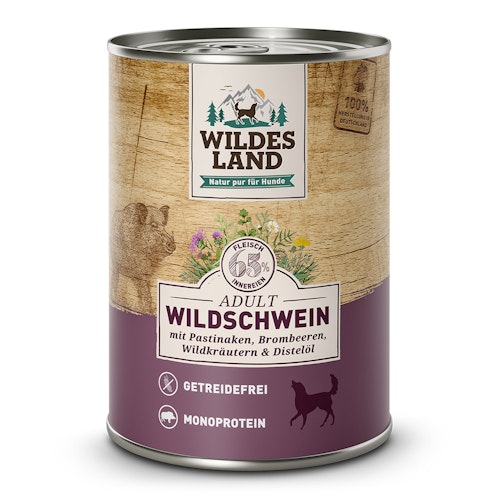 Wildes Land Hundenassfutter 400g