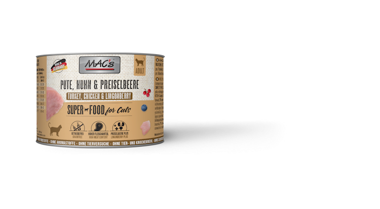 MAC's Pute, Huhn & Preiselbeer Katzennassfutter
