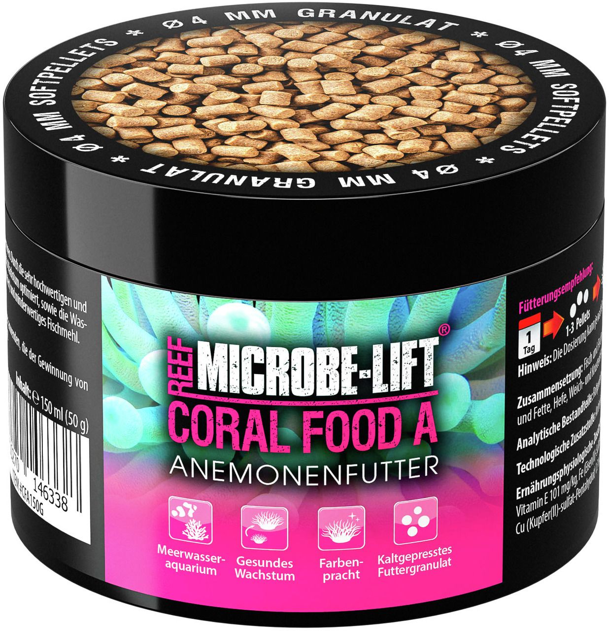 MICROBE-LIFT Anemonensoftgranulat 150 Milliliter Korallenfutter