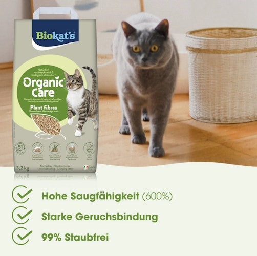 Biokats Organic Care Plant Fibres 12kg Premiumkatzenstreu