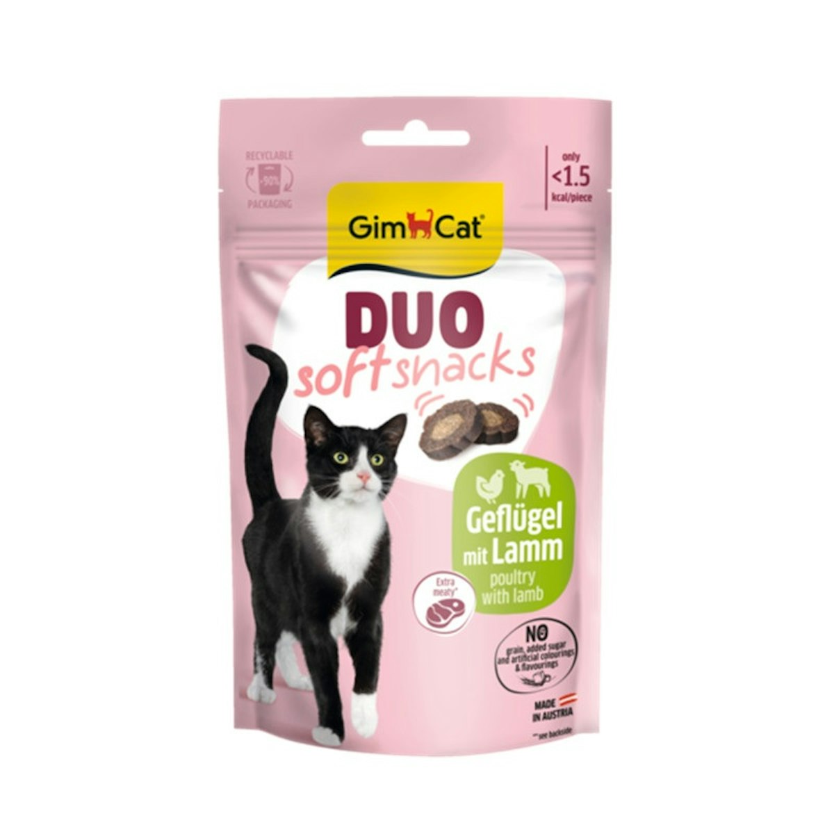 GimCat 50g Duo Soft Katzensnack 12 x 50 Gramm Geflügel