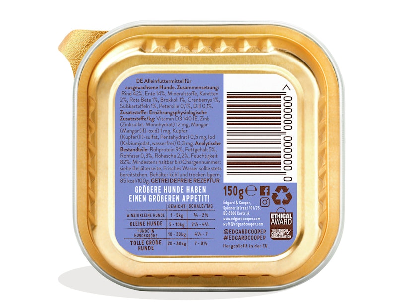 Edgard&Cooper Adult 150 Gramm HundenassfutterVorschaubild