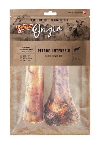DeliBest Pferdeunterbein 2 Stück Hundekauartikel