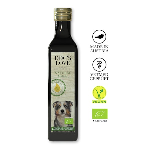 Dog's Love Natural Gold Bio Ölmischung 250ml Nahrungsergänzung für Hunde