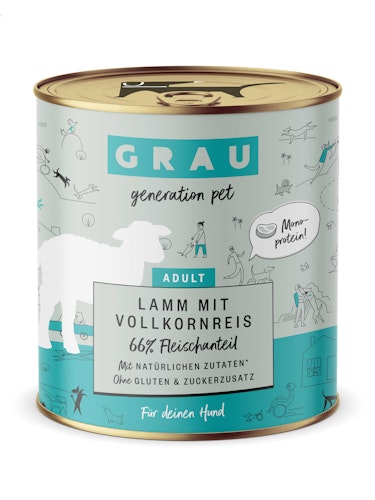 grau Hund 800 Gramm Hundenassfutter