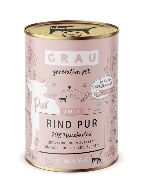 grau Hund 400 Gramm HundenassfutterVorschaubild