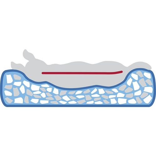 TRIXIE Vital Bett Jonna eckig mit Cordplüsch und Memory-Foam, dunkelgrau