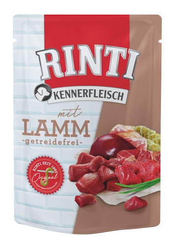 RINTI Kennerfleisch Pouchbeutel 400g Hundenassfutter
