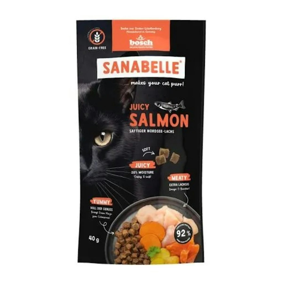 Sanabelle 20 x 40g Juicy Nordsee-Lachs Katzensnack-Sparpaket