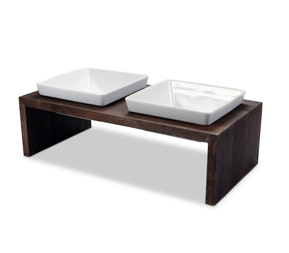 WOLTERS Meshidai True Doppelnapf - Walnuss