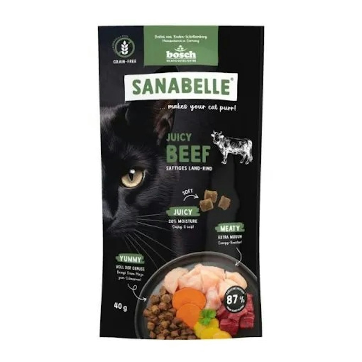 Sanabelle 20 x 40g Juicy Land-Rind Katzensnack-Sparpaket