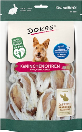 DOKAS Kaninchenohren getrocknet Hundesnack