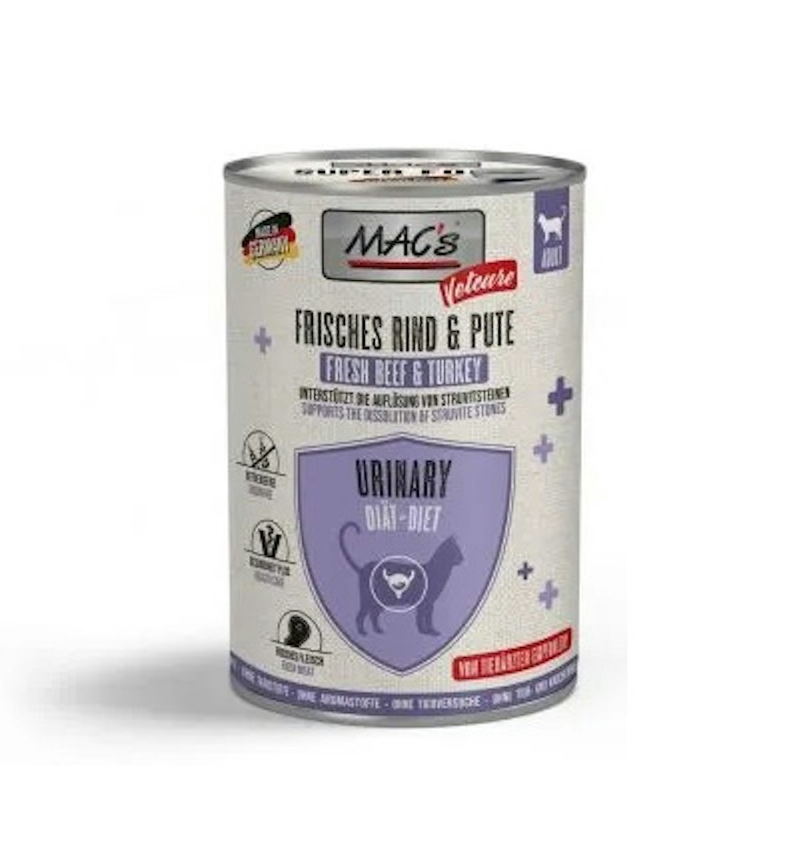 MAC’s Vetcare Urinary Katzennassfutter Vetcare Urinary Rind&Put Katzennassfutter 12x 400 Gramm
