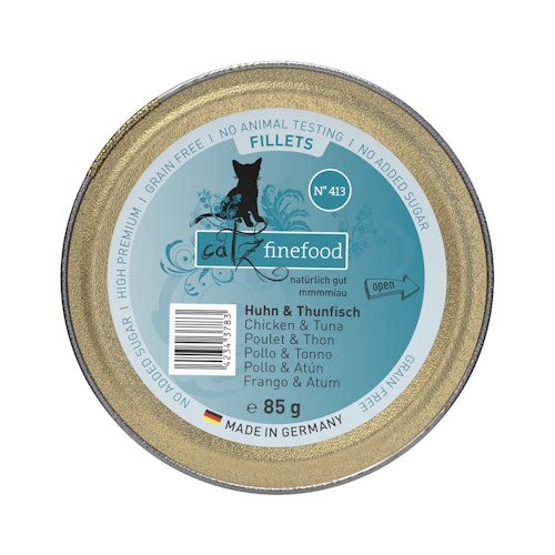 catz finefood Fillets in Jelly 85 Gramm Schale Katzennassfutter