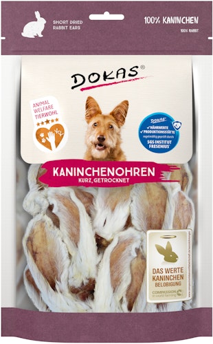 DOKAS Kaninchenohren getrocknet Hundesnack