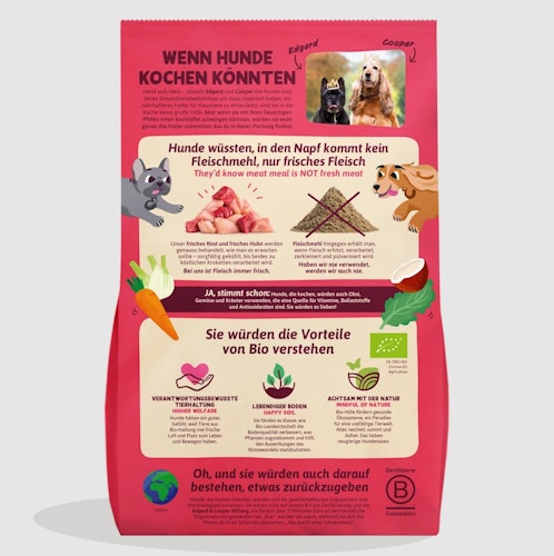 Edgard&Cooper Adult Rind und Huhn Bio 7 Kilogramm Hundetrockenfutter