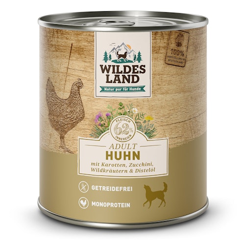 Wildes Land Hundenassfutter 800g