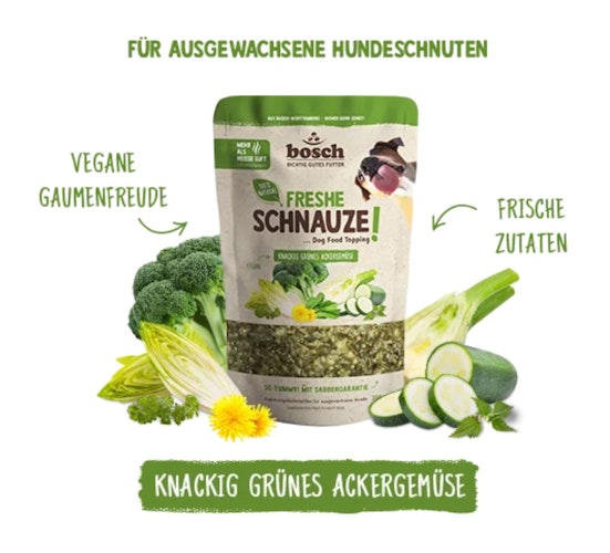 BOSCH Freshe Schnauze Topping 200g grünes Ackergemüse