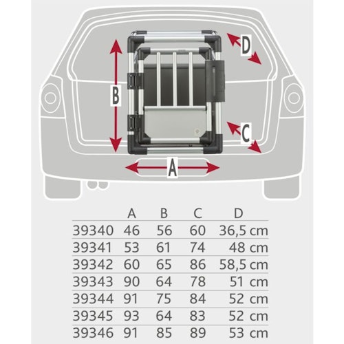 TRIXIE Transportbox Aluminium silber/hellgrau Transportbox