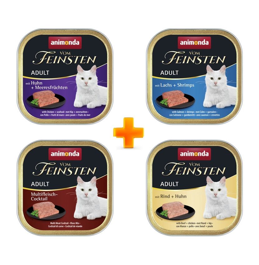 animonda Vom Feinsten Adult 100g Schale Mixpaket 2 Katzennassfutter