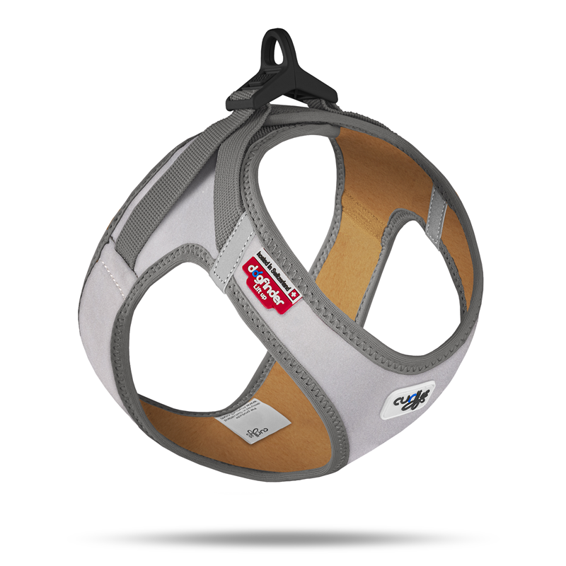 Curli Clasp Glow Vest Geschirr Reflective Gray