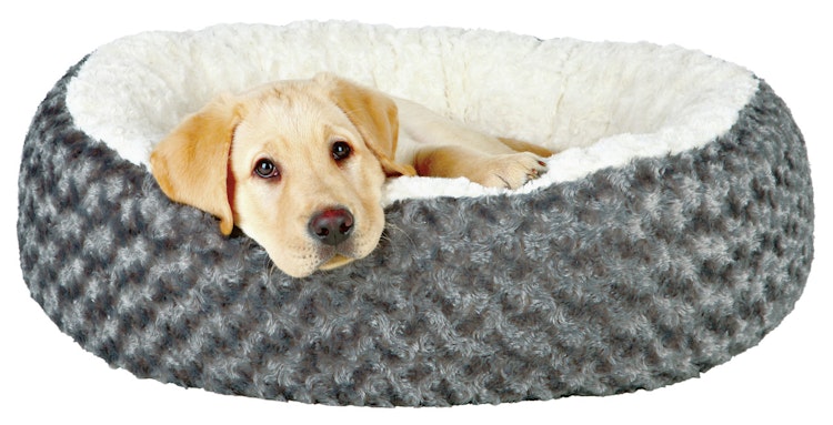 TRIXIE Kuscheldonut Kaline Ø 50 Centimeter grau/creme Hundeliegeplatz