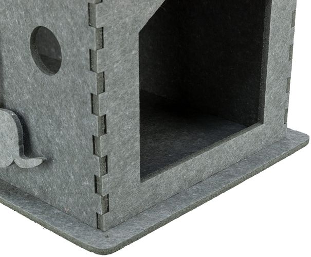 TRIXIE Höhle Lene, Filz, 54 × 30 × 35 cm, grau