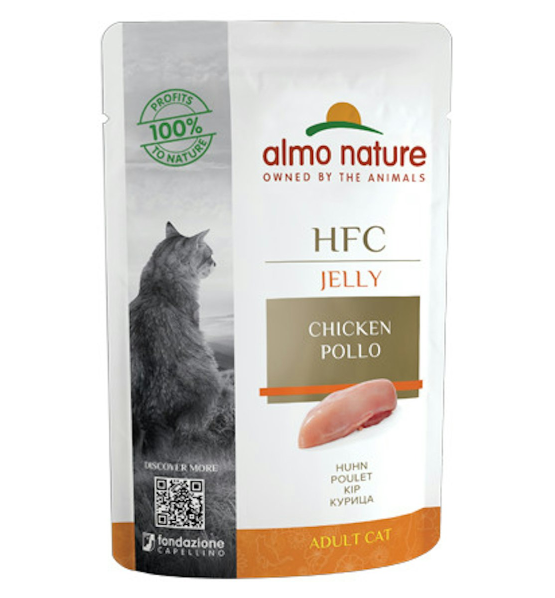 Almo Nature HFC Jelly 55g Beutel Katzennassfutter 24 x 55 Gramm Huhn