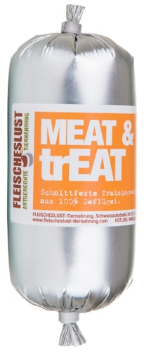 Fleischeslust Trainingswurst MEAT & trEAT Geflügel 200g Hundesnack