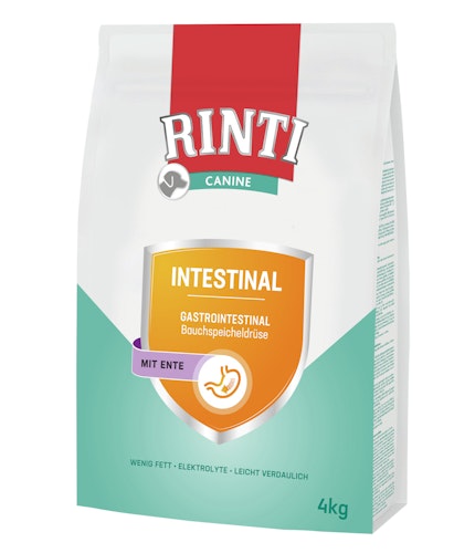 RINTI Canine Intestinal Ente/ Bauchspeicheldrüse Hundetrockenfutter Diätnahrung