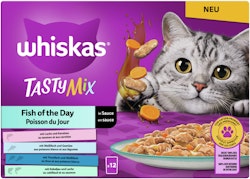 Whiskas TastyM Catch of the Day in Sauce Multipack 12 x 85 Gramm Katzennassfutter