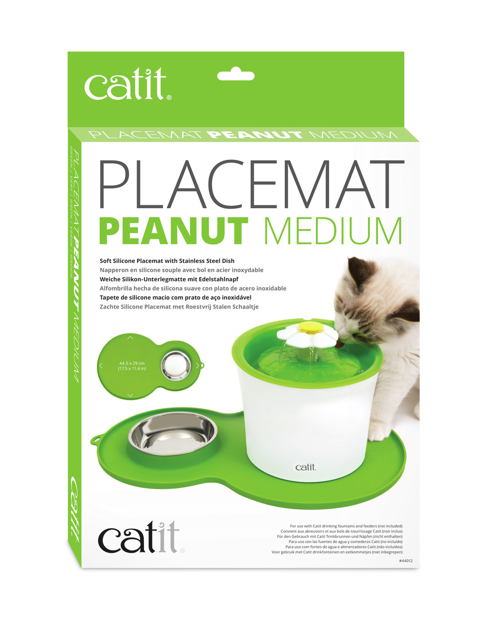 catit Silikonmatte in Erdnussform ca. 46 x 29 Centimeter Katzennapfunterlage