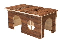 TRIXIE Haus Jerrik, Zwergkaninchen, Rindenholz, 40 × 20 × 23 cm