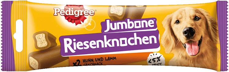 PEDIGREE JUMBONE Riesenknochen Medium mit Huhn und Lamm Geschmack Hundekauknochen