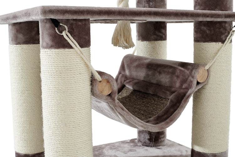 NOBBY Kratzbaum "TELDE" cappuccino; 80 x 60 x 232-252 cm