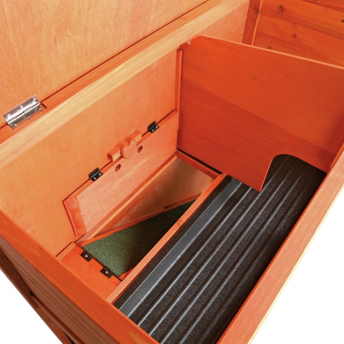 TRIXIE natura Kleintierstall mit Freilaufgehege 104x52x97cm braun