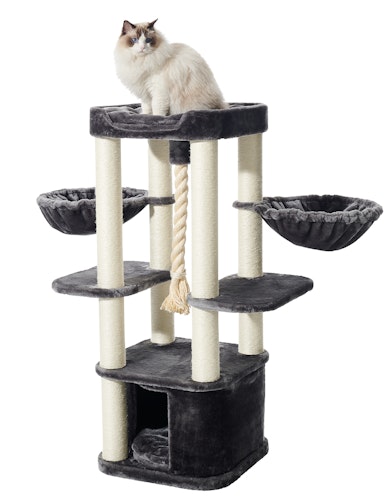 NOBBY Kratzbaum  "MUGLA" dunkelgrau;  50 x 50 x 121 cm