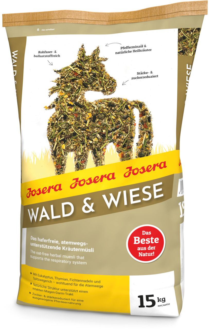 Josera Wald und Wiese 15 Kilogramm Pferdehauptfutter
