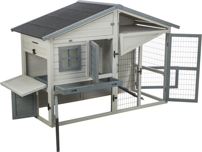 Kleintierstall, 2-stöckig, 168 × 115 × 75 cm, grau