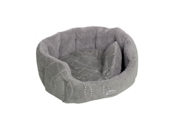 NOBBY Komfort Bett oval "CENO" grau / grau 55 x 50 x 21 cm