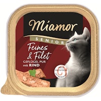 Miamor Feine Filets Senior Gefl. Pur+Rind 100g Katzennassfutter