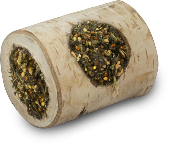 JR FARM Knabber-Holzrolle Löwenzahn 100g Kleintiersnack
