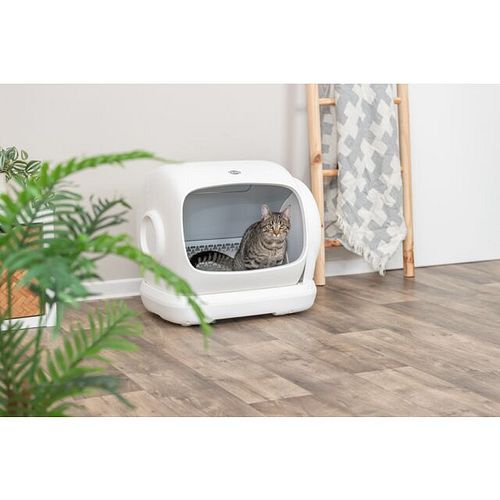 TRIXIE Selbstreinigende Katzentoilette XL mit breiter Öffnung für große Katzen