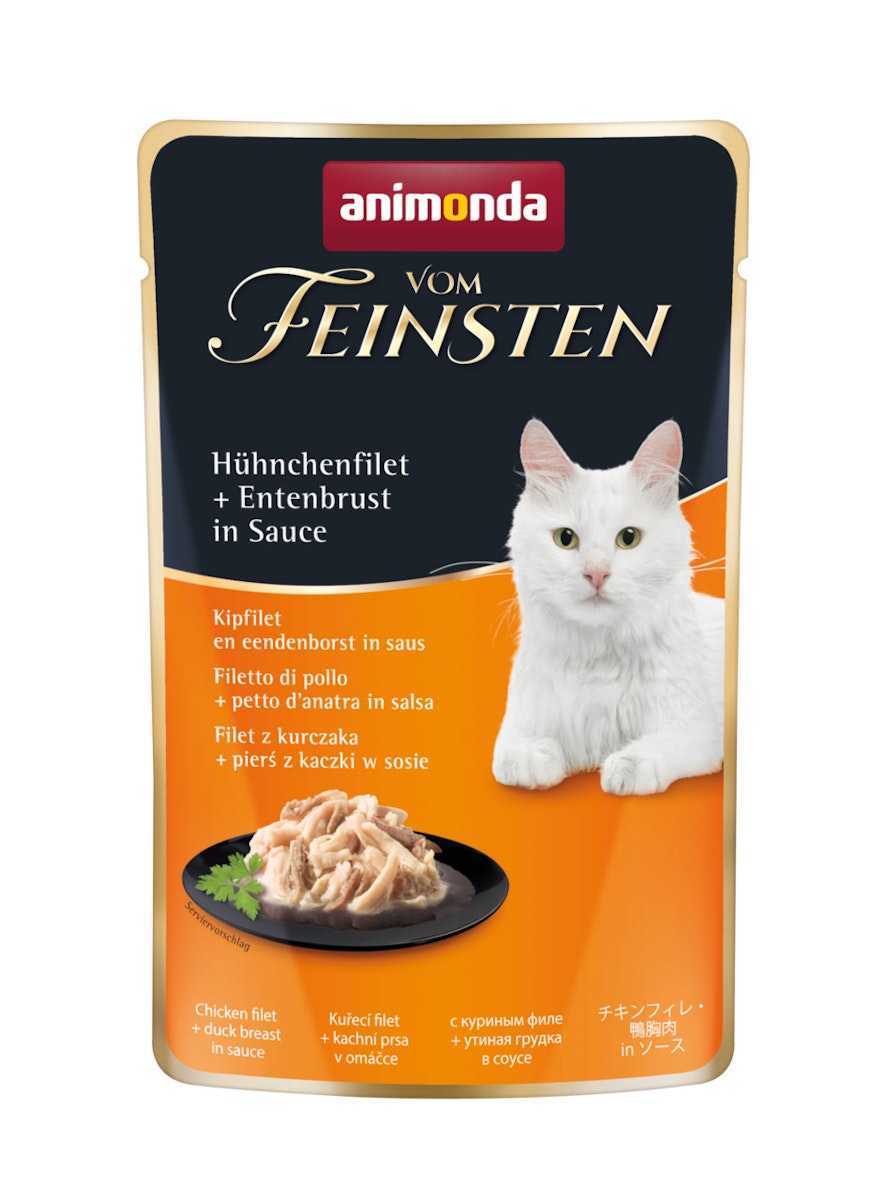 animonda Vom Feinsten Adult 50g Beutel Katzennassfutter 18 x 50 Gramm Hühnchenfilet + Entenbrust in Sauce animonda Vom Feinsten Adult 50g Beutel Katzennassfutter 18 x 50 Gramm Hühnchenfilet + Entenbrust in Sauce