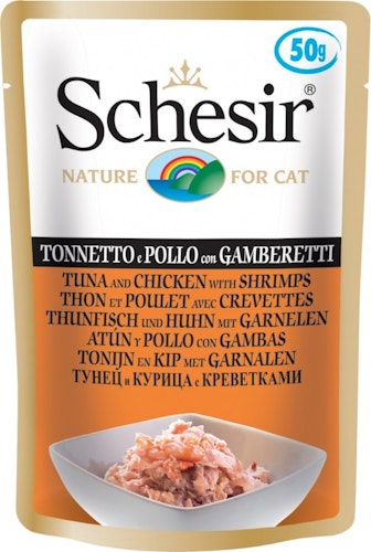 Schesir 30 x 50g Beutel Katzennassfutter