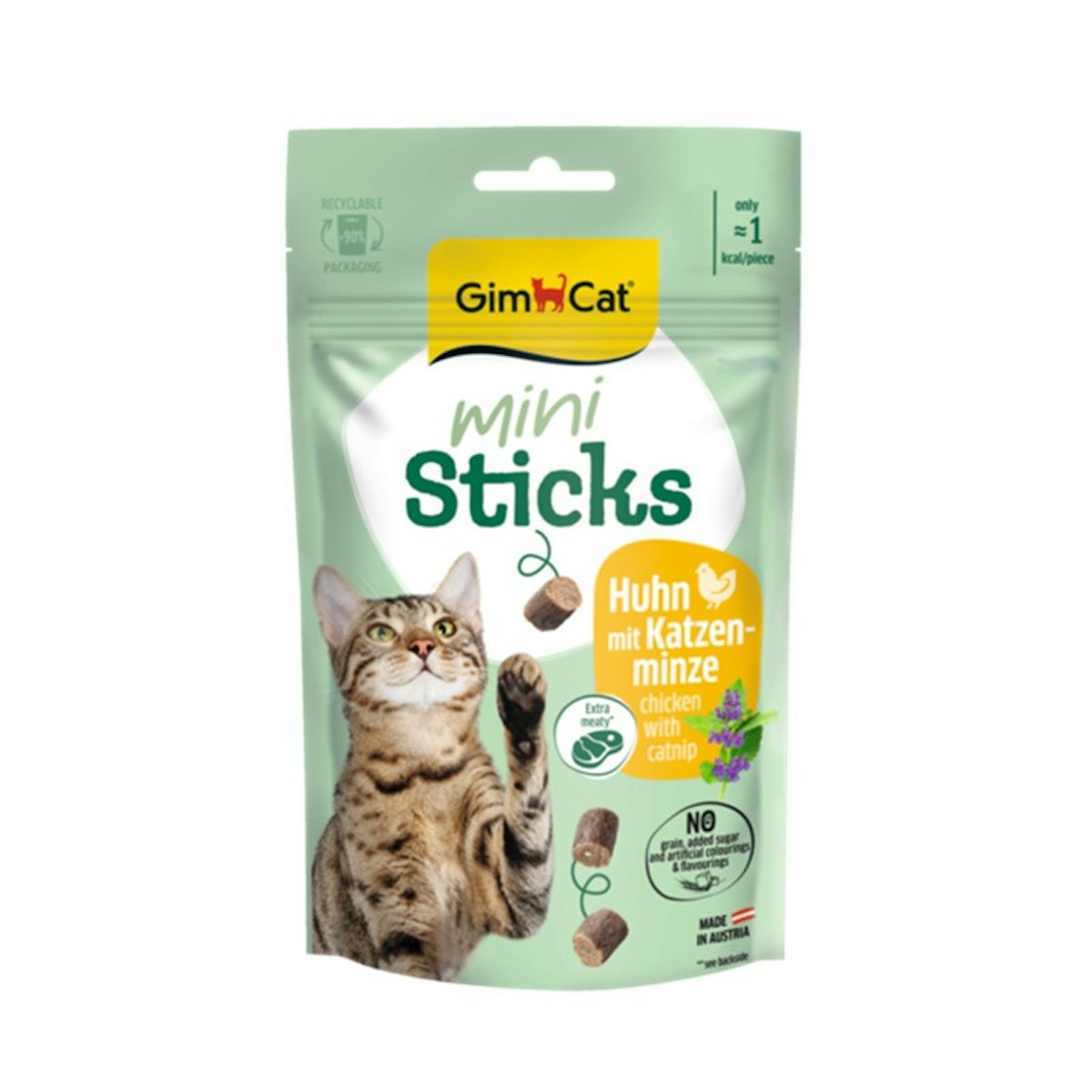 GimCat 50g Mini Sticks Katzensnack 12 x 50 Gramm Huhn