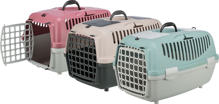 TRIXIE Transportbox Capri 1, XS: 32 × 31 × 48 cm, hellgrau/salbei