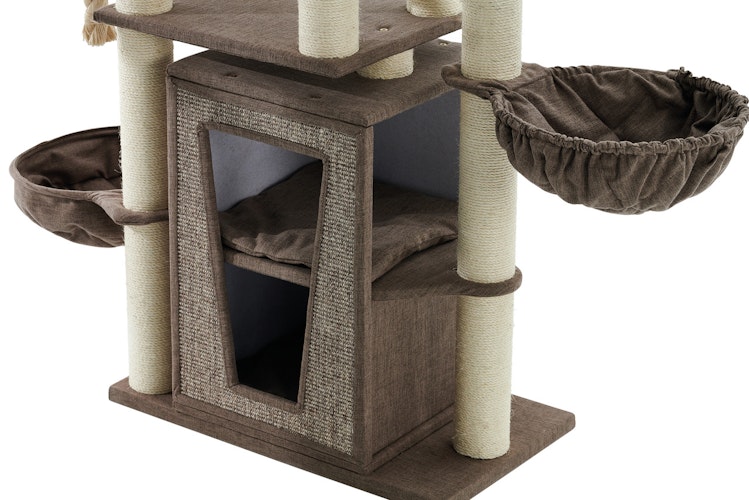 Nobby Kratzbaum Hital 85x50x157cm Leinenoptik braun