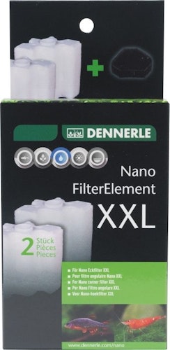 DENNERLE Nano FilterElement XXL, Ersatzkartusche für Eckfilter XXL (2er-Pack)